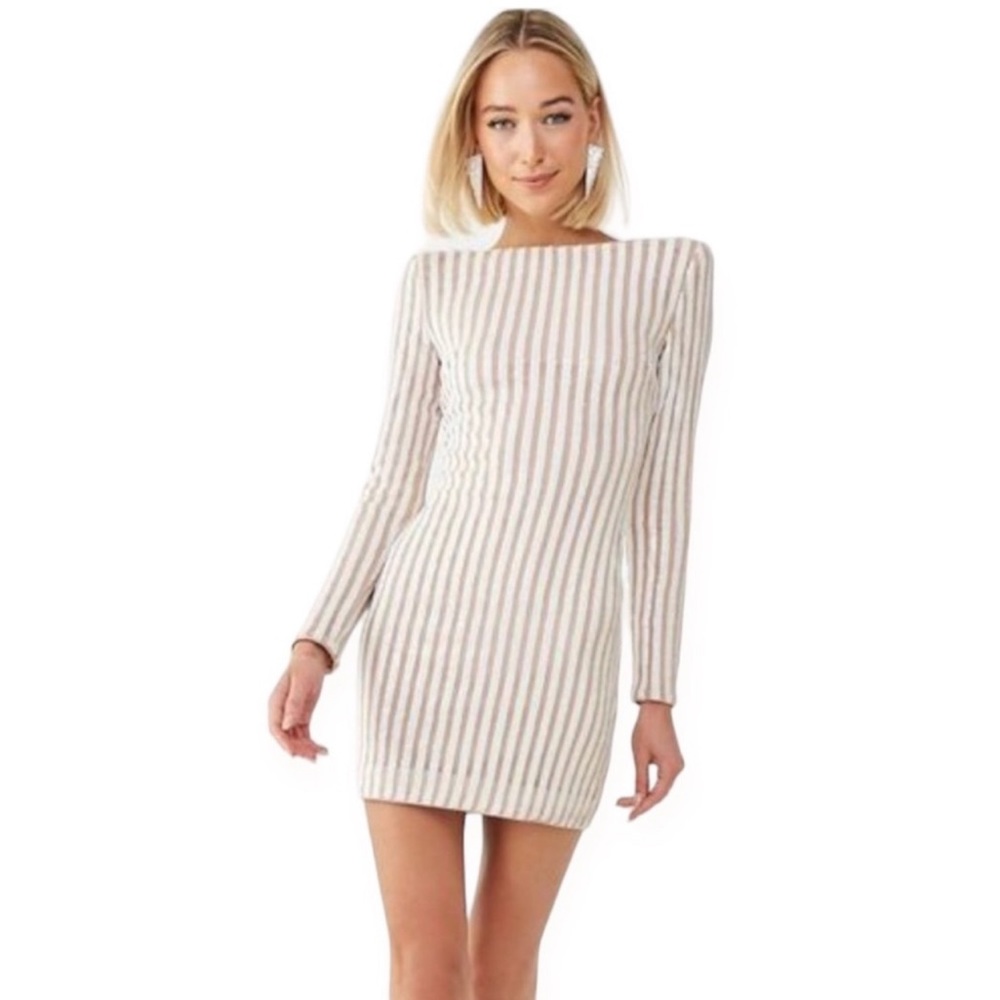 NWT Forever 21 Long Sleeve Sequined Long Sleeve Bodycon Dress size medium M